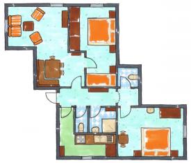 Appartement Ferienwohnung Sauna