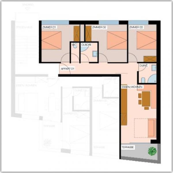 Appartement Ferienwohnung Golfplatz